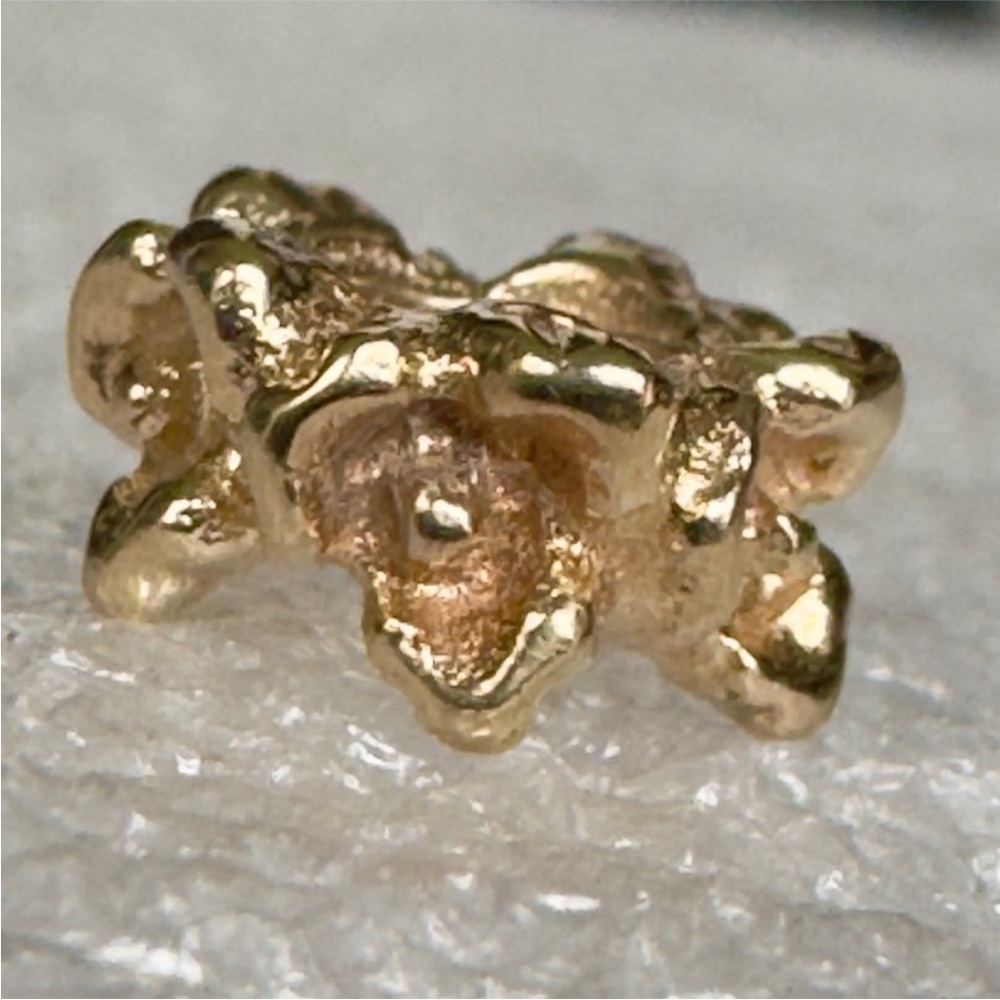 Authentic Pandora 14k Yellow Gold RING OF FLOWERS Spacer #750269
